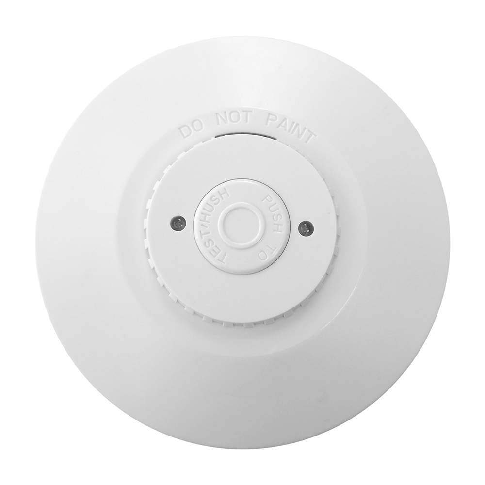 Red Premium Photoelectric Smoke Alarm 240V with 10 Year Rechargeable Lithium Battery