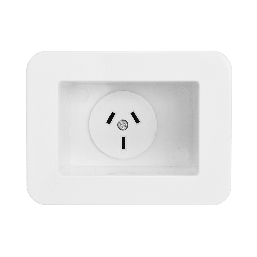 Recessed 240V  Single Power Outlet