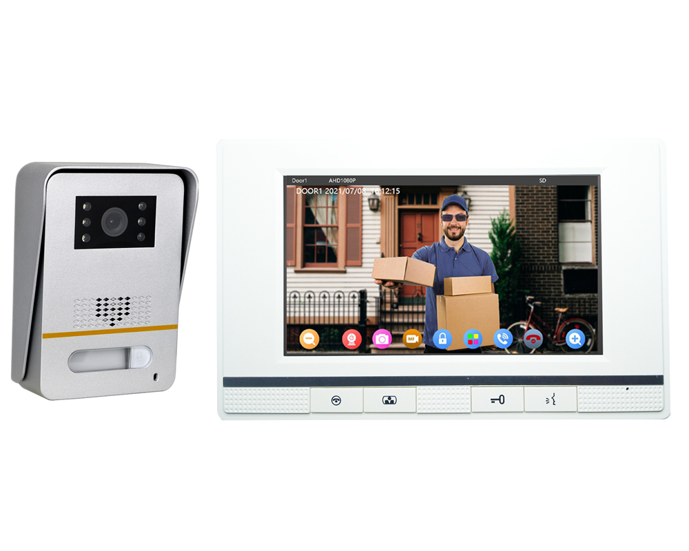 7″ Smart HD White Intercom Kit with 2MP Metal Surface Mount Camera | Platinum