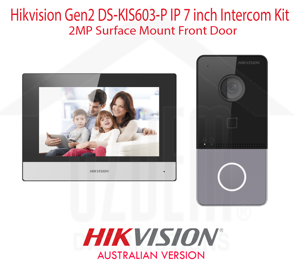 Hikvision 2MP IP Surface Mount Video Intercom Kit (DS-KIS603-P)