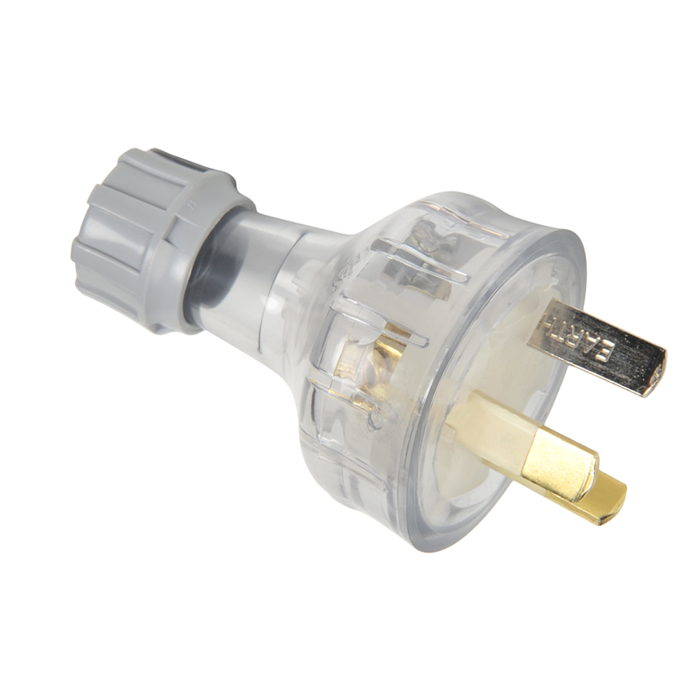 10A 3 Pin Clear Male Plug Top