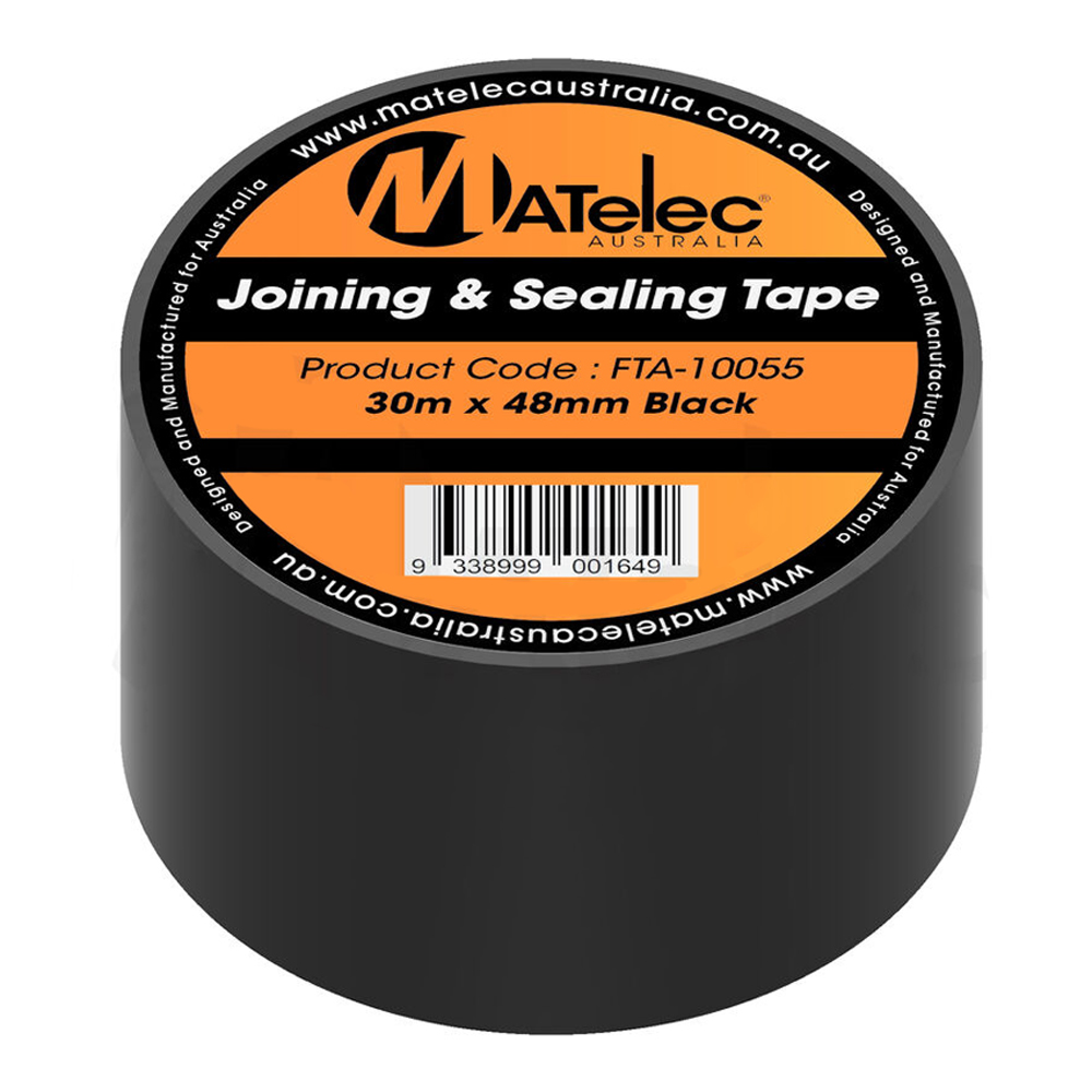 Matelec Black Duct Tape 30m x 48mm x 0.13mm