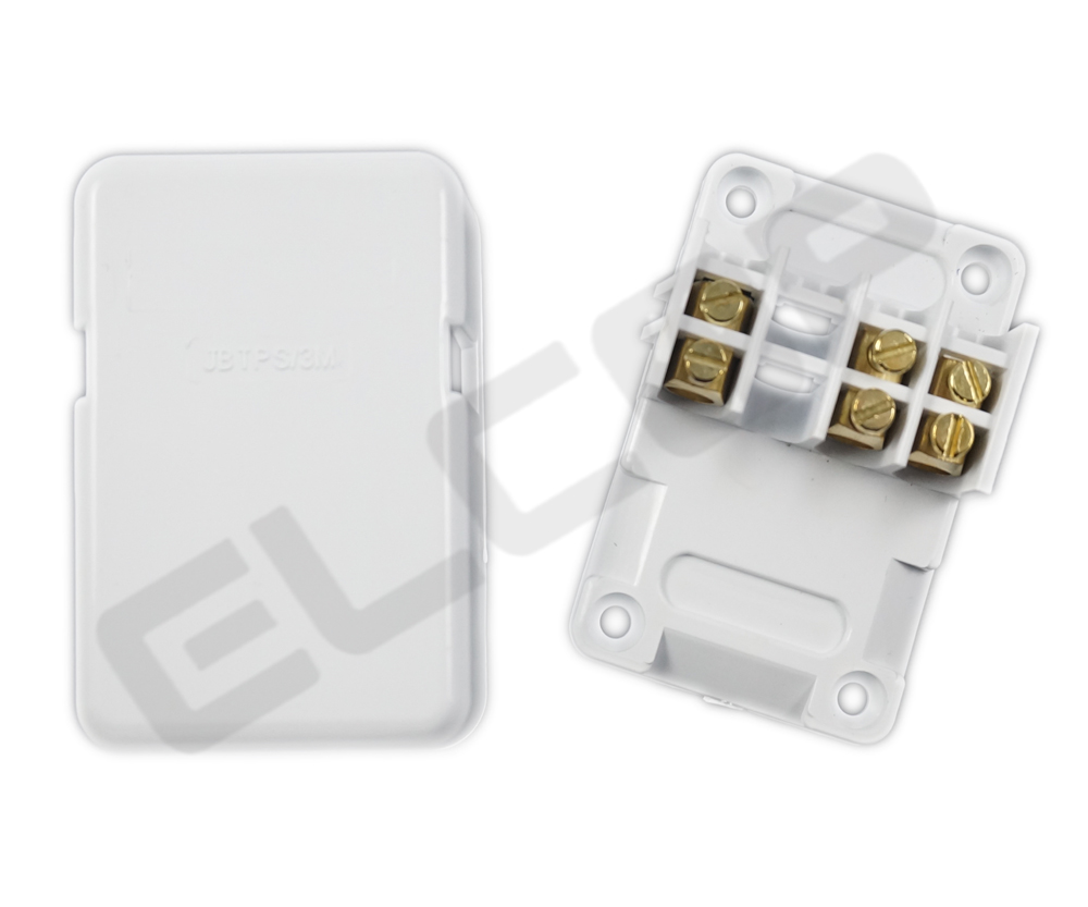 Miniature Junction Box With 3 Terminals and Connectors | Elcop