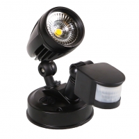 13W LED Single Spotlight with Rotable Single-head and 180 Degree Sensor IP65- Metal