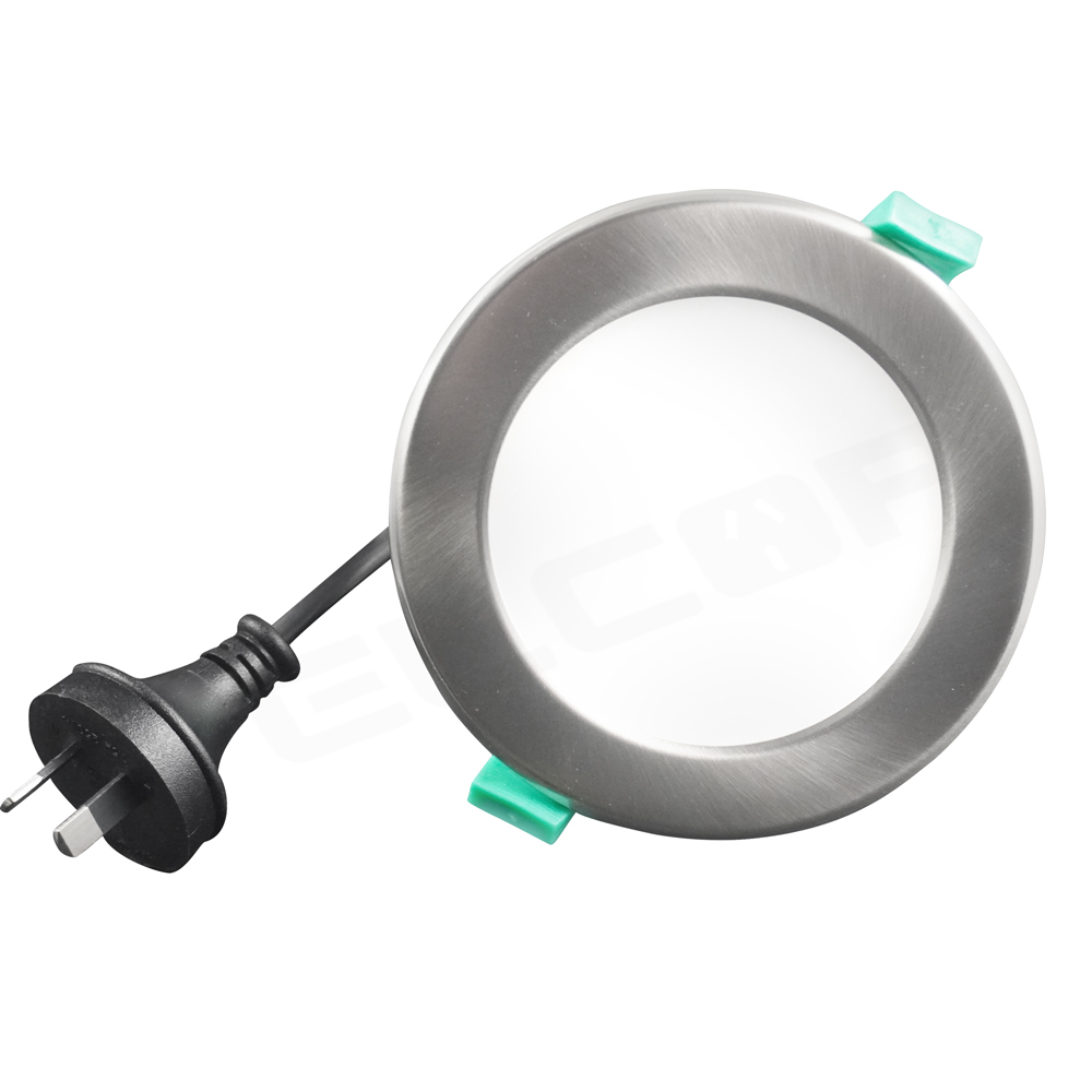 10W Satin Chrome CCT Dimmable SMD LED Downlight Kit 90mm Cutout