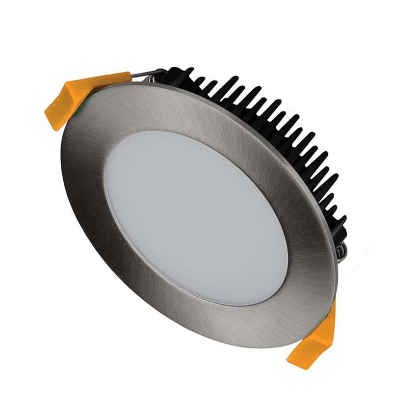 13W Satin Chrome Tri Color Dimmable SMD LED Downlight with Separate Driver 90mm Cutout