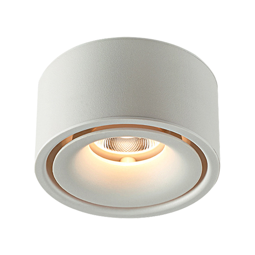 10W Tri Color Dimmable Surface Mounted Circular Downlight | White 