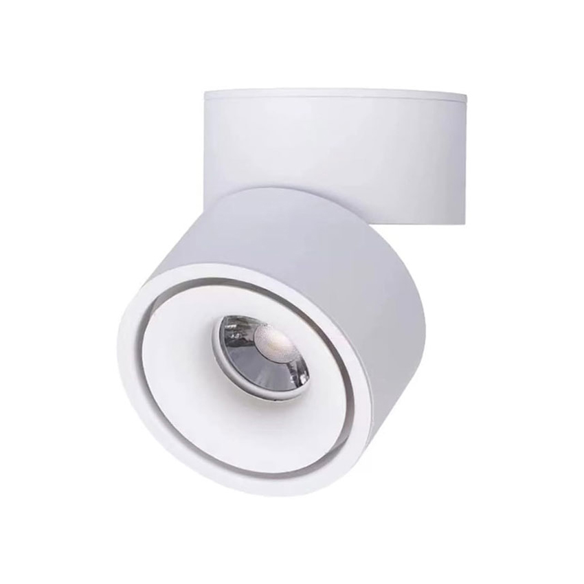 12W Adjustable Tri Color Dimmable Surface Mounted Circular Downlight | White 