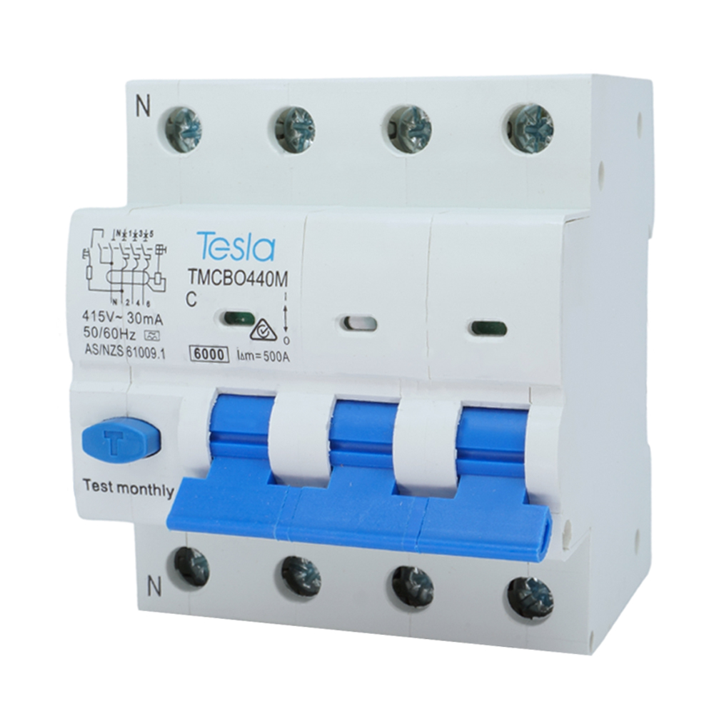 4 Pole RCBO 40A 30mA, 6kA, 415V Combo Type A