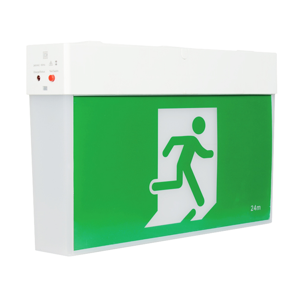 3W LED Exit & Emergency Light with Lithium Battery | Universal Mount | With All Running Man Diffusers
