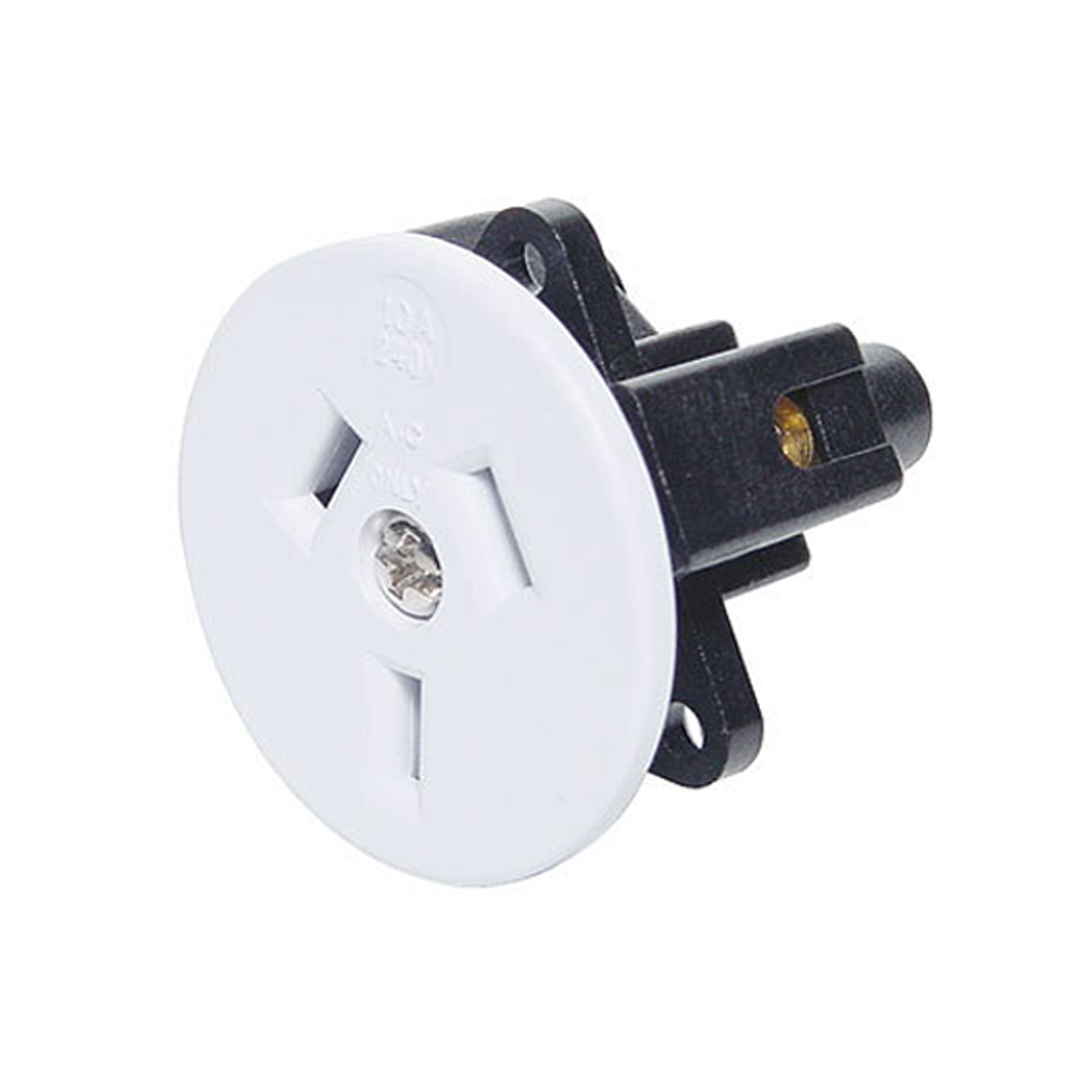 3 Pin 10A Recessed Mount Mains Panel Socket (Side Wire Entry)