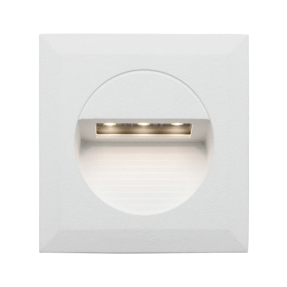 3W Eltanin 37 White Square Tri Color Flush LED Step Light | 79mm Cutout