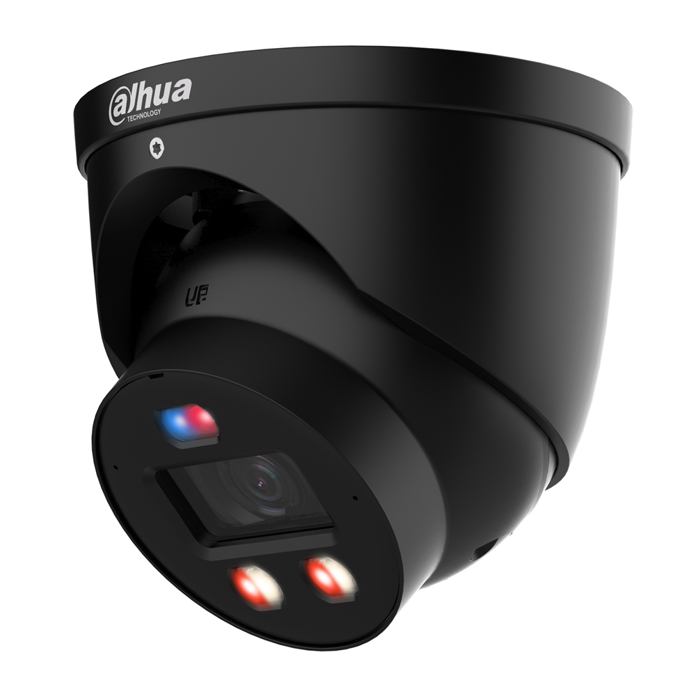 Dahua 8MP(4K) WizColor TIOC Pro AI Smart Dual IR, Active Deterrence WizSense 2.8mm Black Metal IP Turret Network Camera, SMD 4.0, WDR, 30m IR, Built-in Mic, IP67 (POE)