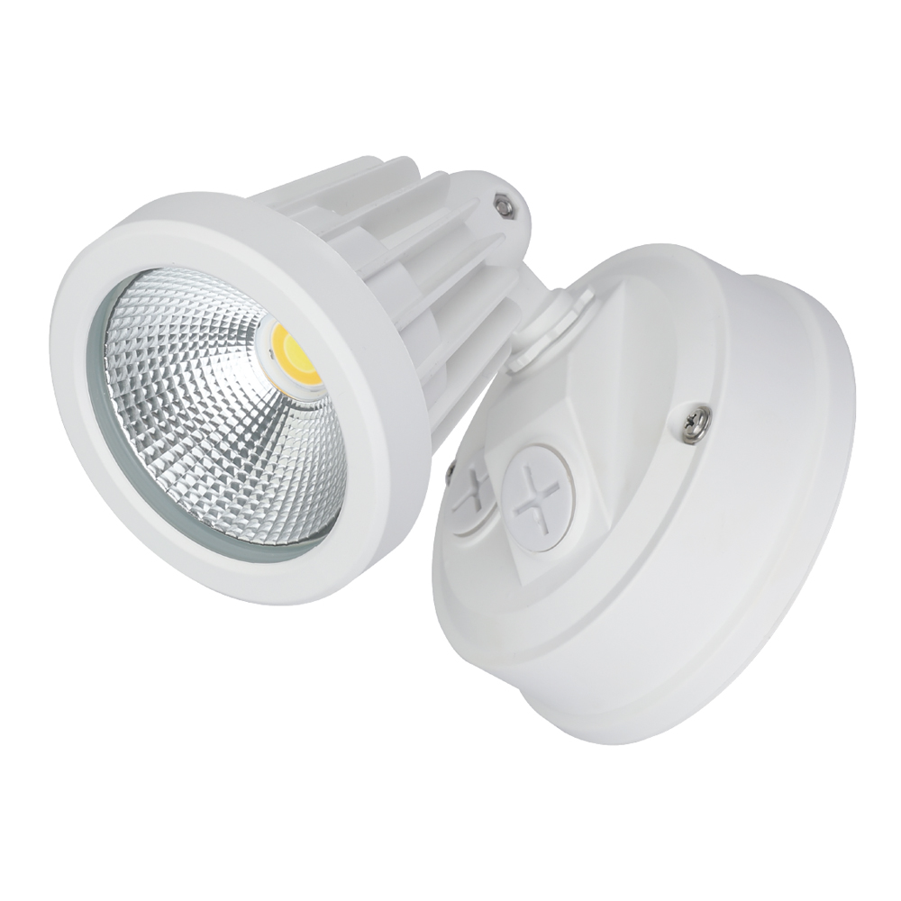 15W Tri Color LED Single Spotlight with Rotable Single-head IP65 | White