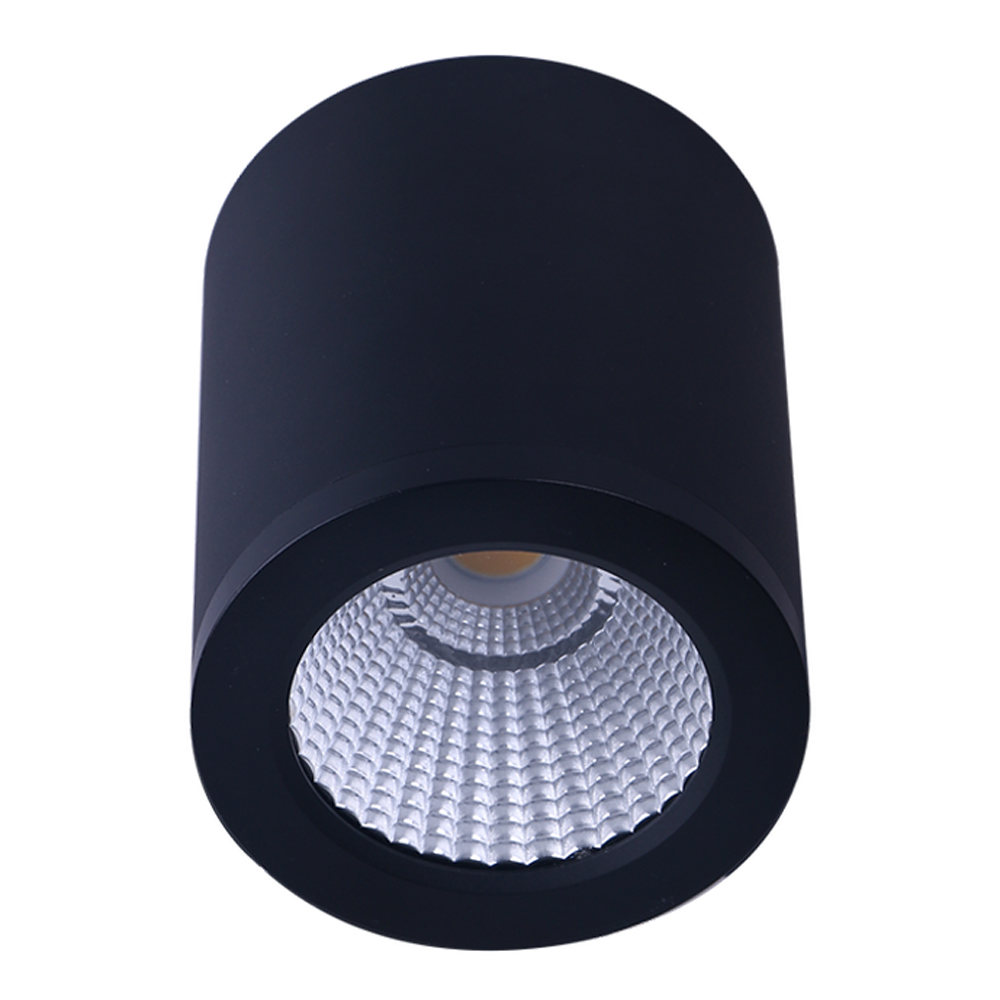 20W Tri Color Dimmable Surface Mounted Can Light | Black 