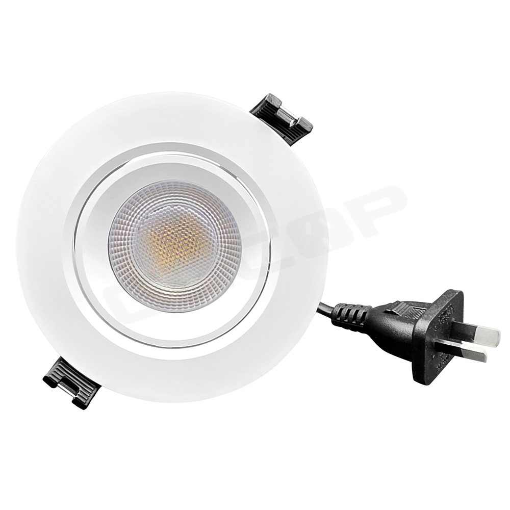 8W White Gimble Tri Color Dimmable SMD LED Downlight | 90-95mm Cutout