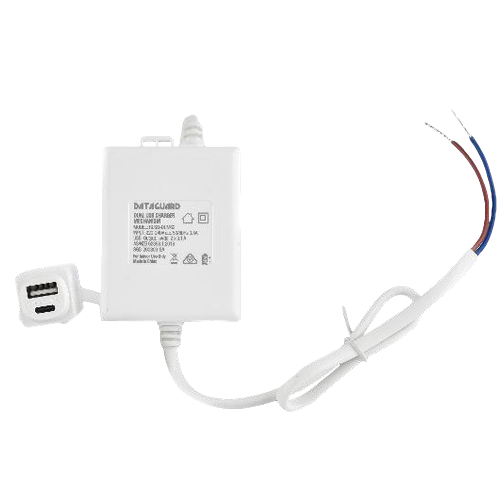 USB A+C Dual Fast Charging Module Mechanism with Surge Protection, 2 x 3.1 Amp, 5V