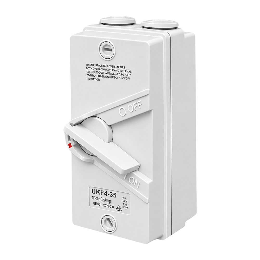 4 Pole 35A Weather Proof Isolator 440V IP66 