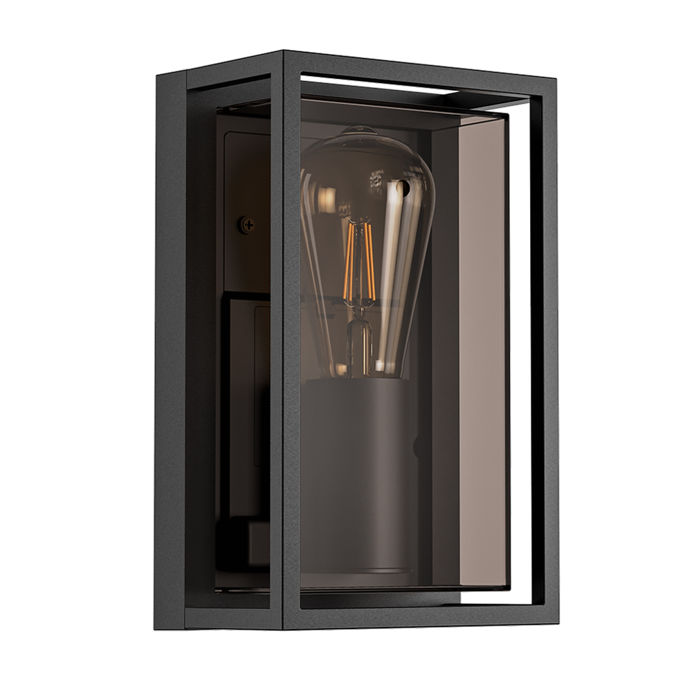 Outdoor E27 Wall Light in Black IP65 | Max 15W 
